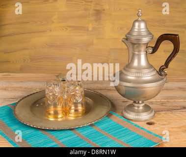 Still life with antique Moroccan tea accessories Stock Photo