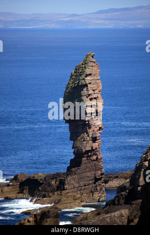 Old Man of Stoer a 60 metres (197 ft) high sea stack of Torridonian sandstone in the Highlands of Scotland Stock Photo