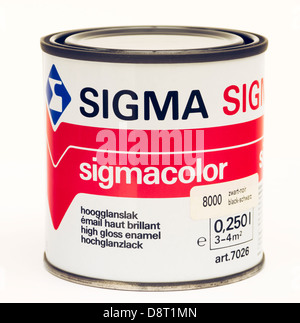 Sigma Paint Tin on White Stock Photo