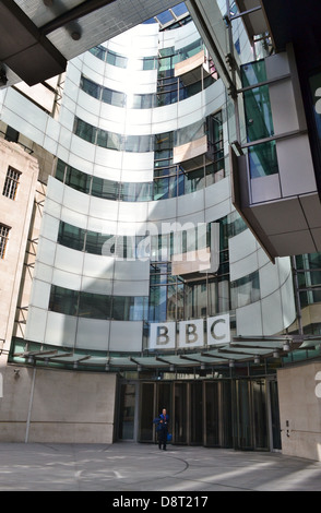 BBC New Broadcasting House, Portland Place, London, UK Stock Photo