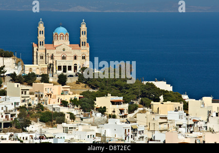 Ermoupolis town at Syros island in Greece Stock Photo
