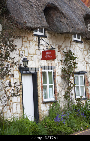 Thatched village Post Office at Brighstone, Newport, Isle of Wight, Hampshire UK in May Stock Photo