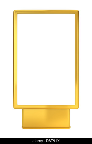 blank golden advertising billboard isolated Stock Photo