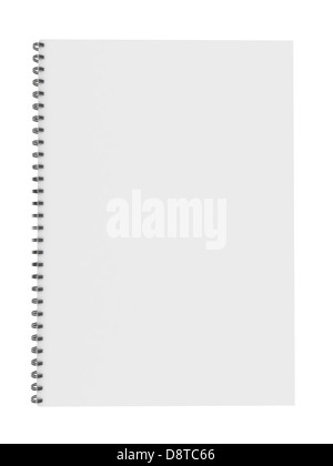 blank notebook isolated on white Stock Photo