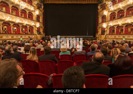 interior of the Teatro Petruzzelli opera house, Bari, Apulia, Italy Stock Photo