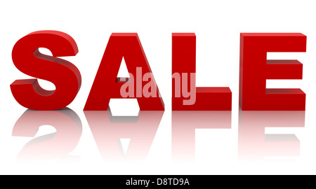 red word sale isolated on white background Stock Photo