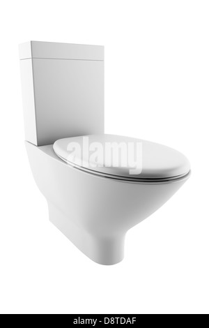 toilet bowl isolated on white background Stock Photo