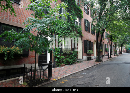 Cedar Street on Beacon Hill, Boston, Massachusetts Stock Photo