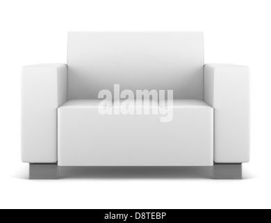 modern leather armchair isolated on white Stock Photo