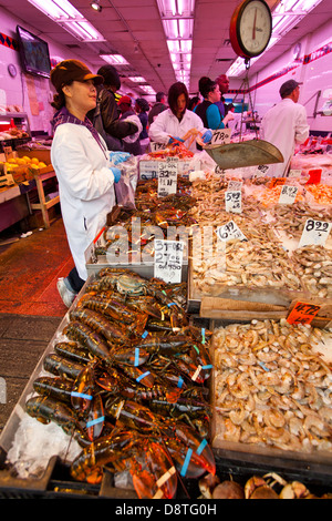 Fish Market, Chinatown, Canal Street, Manhattan, New York, United States of America Stock Photo