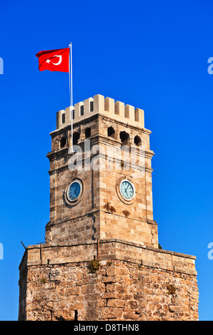 Famous tower in Antalya Turkey Stock Photo