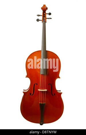 Musical instrument, Cello, photographed against a white background Stock Photo