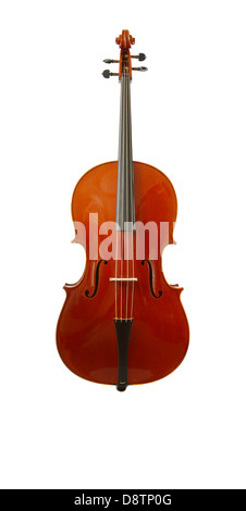 Musical instrument, Cello, photographed against a white background Stock Photo