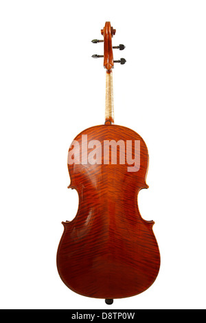 Musical instrument, Cello, photographed against a white background Stock Photo