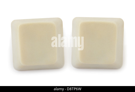 Two blank computer buttons Stock Photo