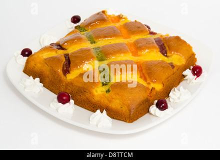 cake with berry jams Stock Photo