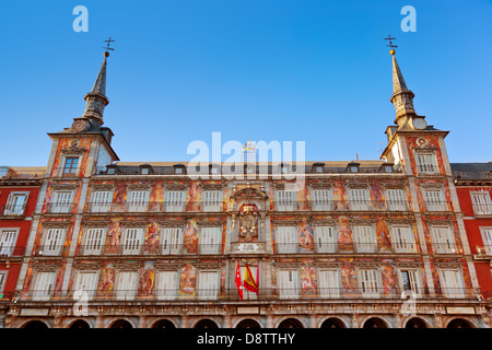 Mayor Plaza - Madrid Spain Stock Photo