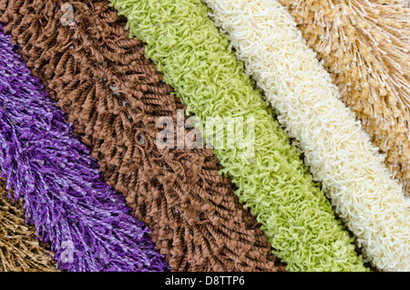shaggy carpet samples Stock Photo