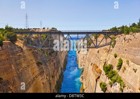 Corinth channel in Greece Stock Photo