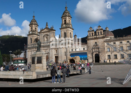 The Catedral and Capilla del Sagrario, Plaza Bolivar, La Candelaria, Bogota, Colombia Stock Photo