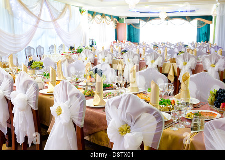 wedding banquet room Stock Photo