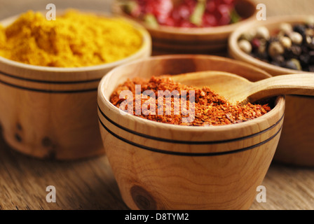 Four kinds of seasonings Stock Photo