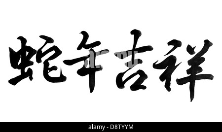 Chinese Calligraphy 2013 Year of the snake design Stock Photo