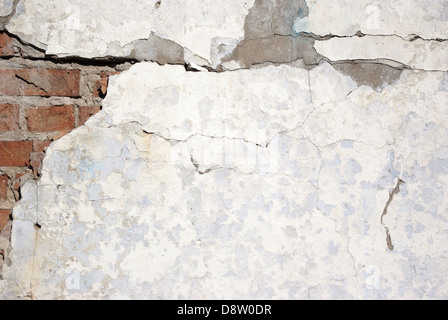 Plastered brick wall Stock Photo