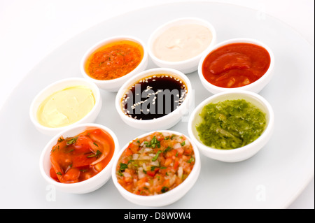 sauces palette Stock Photo