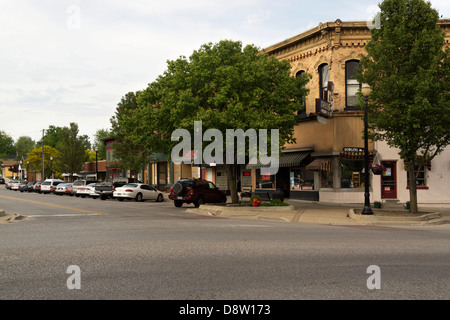 Downtown Montague, Michigan, USA, Stock Photo