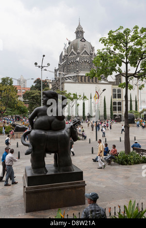 Plaza Botero, Palacio de la Cultura Rafael Uribe, Medellin, Colombia Stock Photo