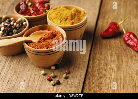 Four kinds of seasonings Stock Photo