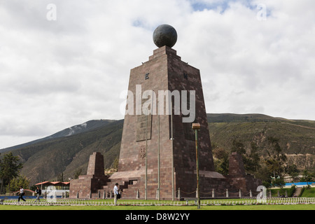 Mitad del Mundo, Monument, Marking the Equatorial Line, Near Quito, Ecuador Stock Photo