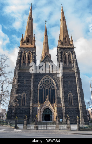 St Patrick's Catholic cathedral in downtown Melbourne Australia. Stock Photo