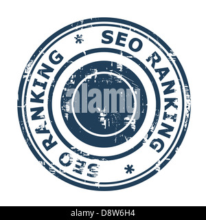 SEO ranking concept stamp isolated on a white background. Stock Photo