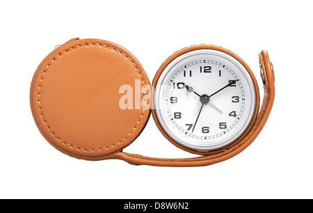 travel alarm clock isolated on white Stock Photo
