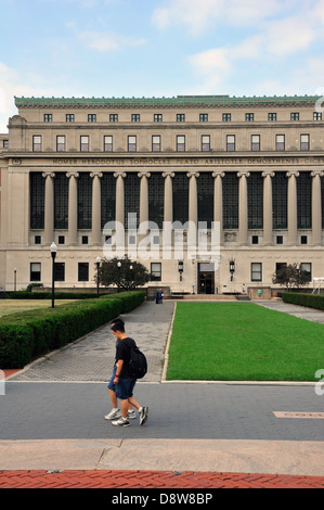 Columbia University campus, New York City, USA - Butler Library Stock Photo