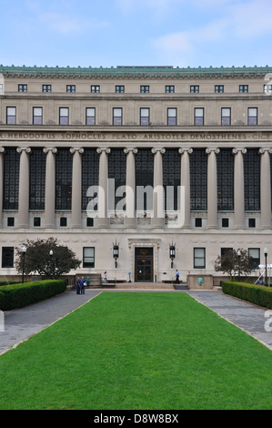 Columbia University campus, New York City, USA - Butler Library Stock Photo