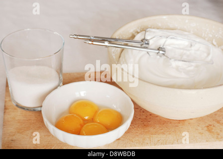 Beating the egg whites Stock Photo