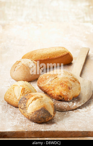 Variety of small breads Stock Photo