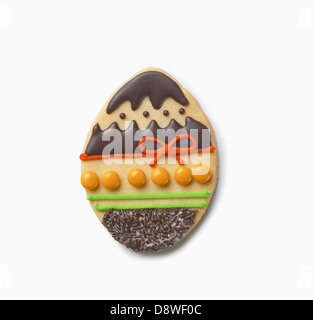 Egg-shaped Easter cookie Stock Photo