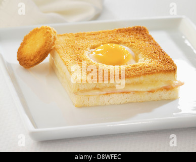 Ham,cheese and egg toasted sanwich Stock Photo