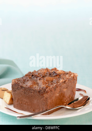 Chocolate and plum cake Stock Photo