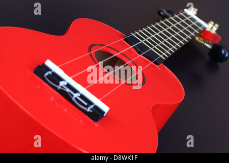 Red Ukulele Stock Photo