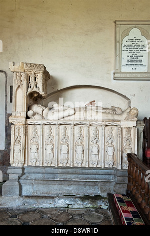 The 16c tomb of Sir Richard Croft and his wife Eleanor in the church of St Michael and All Angels, Croft Castle, Herefordshire, UK Stock Photo