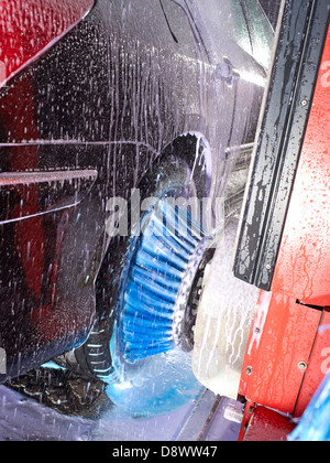 car wash motor vehicle brush clean exterior Stock Photo