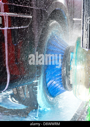 car wash motor vehicle brush clean exterior Stock Photo