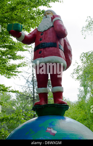 Santa Claus, Open-air museum in Szymbark, Kartuzy County, Pomeranian Voivodeship, Poland Stock Photo