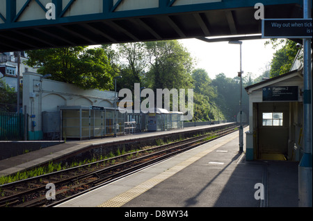 Empty railway station, London Road, Brighton Stock Photo