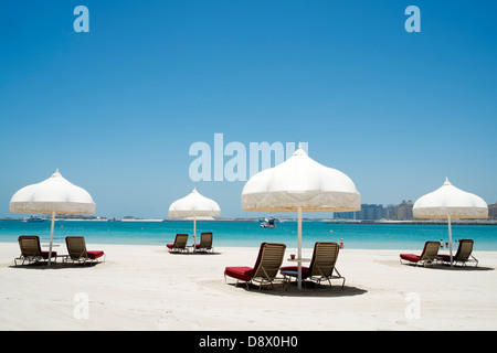 Beach at The One and Only Royal Mirage Hotel in Dubai United Arab Emirates Stock Photo